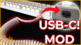 Mod any Mechanical Keyboard with USBC  Detachable Cable Mod [upl. by Leasa]