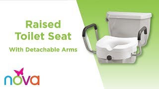 Raised Toilet Seat with Detachable Arms  Features and How To Assemble [upl. by Locklin]