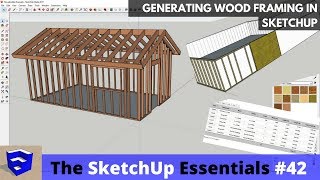 Creating Wood Framing in SketchUp  The SketchUp Essentials 42 [upl. by Drofniw337]