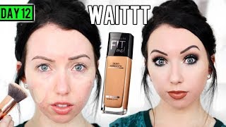 MAYBELLINE FIT ME DEWY amp SMOOTH FOUNDATION First Impression Review amp Demo 15 DAYS OF FOUNDATION [upl. by Bonine]