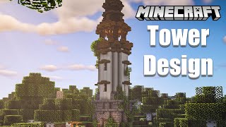 How to Build a Simple Tower in Minecraft Tutorial [upl. by Anyzratak]