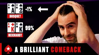 INCREDIBLE comeback from OLIVER BUSQUET ♠️ Best Poker Moments ♠️ PokerStars [upl. by Ticknor]