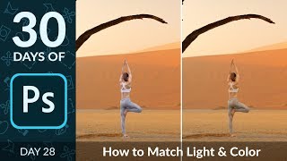 How to Match Light amp Color for Composites Photoshop  Day 28 [upl. by Baram]