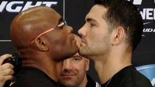 UFC 162 FaceOffs Anderson Silva and Chris Weidman Go ChintoChin PreFight Press Conference [upl. by Bidget]