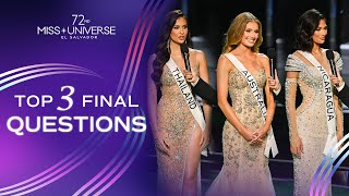 72nd MISS UNIVERSE  Top 3 Final Questions  Miss Universe [upl. by Yblok]