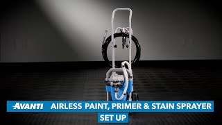 Avanti Airless Paint Primer amp Stain Sprayer Kit Set Up [upl. by Buchbinder]