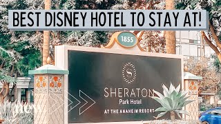 SHERATON PARK HOTEL AT ANAHEIM  Hotel Tour for 2 queen room [upl. by Nolan117]