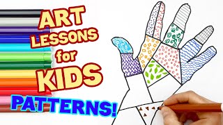 LEARN TO DRAW PATTERNS ART LESSONS FOR KIDS [upl. by Ahsienat]