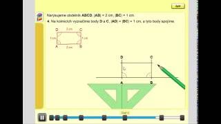 Konstrukce obdélníku Geometrie pro 4ročník str 28 úvod A [upl. by Shore]