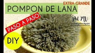 Como hacer POMPON DE LANA GRANDE paso a paso  Tutorial 😎 DIY [upl. by Netram835]