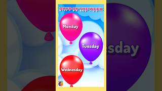 Weekdays learning song nurseryrhymes kindergarten [upl. by Tekcirk]