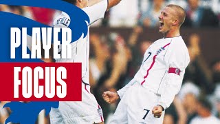 David Beckham’s WorldClass Performance v Greece  Player Focus  England [upl. by Elston718]