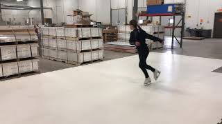 Figure Skating on KwikRink V synthetic ice [upl. by Assennav]