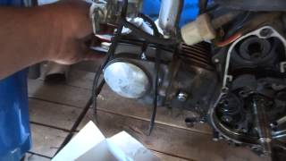 como cambiar cadena de distribución en motos 110 cc y 70 cc parte 1 [upl. by Palm]