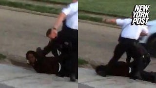 Ohio cop kicks handcuffed man in the face  New York Post [upl. by Novaj]