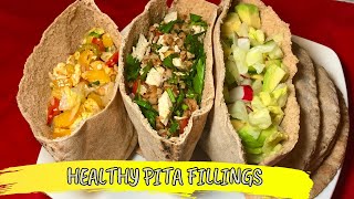 4 Pitta Bread Fillings Ideas HEALTHY PITA POCKET SANDWICHES [upl. by Chatwin]