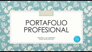 Portafolio Profesional en PowerPoint por enlaces [upl. by Sirtaeb]