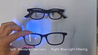 Blue light filtering lenses demonstration [upl. by Nylrahc997]