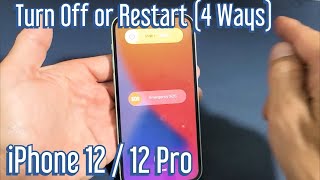 iPhone 12 How to Turn Off or Restart 4 Ways [upl. by Nnyleuqaj]