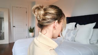 QUICK EFFORTLESS hairstyles for FINE THIN hair feat trendy hair accessories [upl. by Apeed]