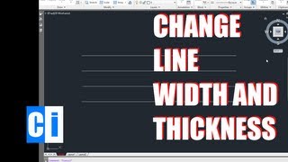 AutoCAD Tutorial How to Change Line Thickness Width [upl. by Esilahs]