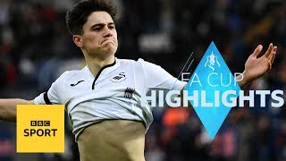 Highlights Swansea 41 Brentford  FA Cup  BBC Sport [upl. by Eatnod84]