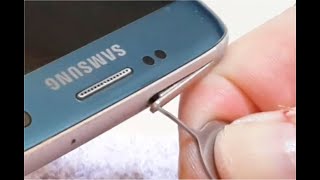 Removing stuck SIM tray on Samsung Galaxy S7 Edge [upl. by Ezequiel]