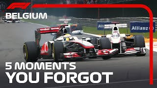 5 Moments You Forgot  Belgian Grand Prix [upl. by Warchaw450]