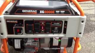 Generac XG8000E XG8000 Portable Generator Review 8000 watts [upl. by Dodd]