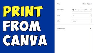 How To Print From Canva EASY GUIDE [upl. by Cyrie448]