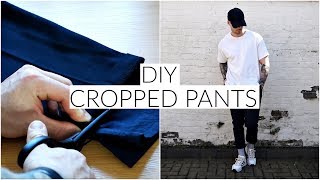 EASY DIY CROPPED PANTS TUTORIAL  Mens Fashion  Daniel Simmons [upl. by Resaec]