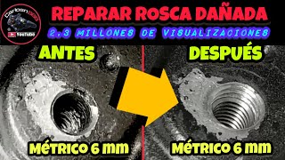 🔩TRUCO  REPARAR ROSCA DAÑADAdel mismo diámetro😍 [upl. by Suhcnip895]