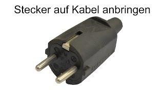 SchukoStecker Schutzkontaktstecker anbringen [upl. by Adar]