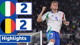 ITALY VS BELGIUM  2 2   HIGHLIGHTS  UEFA NATIONS LEAGUE [upl. by Amitaf762]