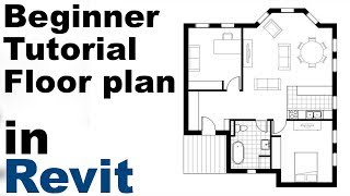 Revit Beginner Tutorial  Floor plan part 1 [upl. by Lain]