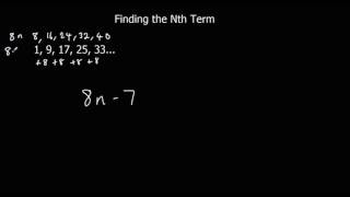 Finding the Nth Term [upl. by Leryt110]