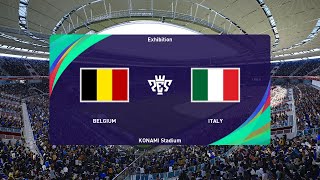 Belgium vs Italy 14112024 UEFA Nations League PES 2021 [upl. by Aicsila]