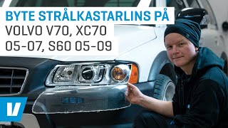 Byte strålkastarglaslins på Volvo V70 XC70 0507 S60 0509 [upl. by Marsh]