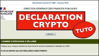 DECLARATION CRYPTO  TUTO FORMULAIRE N°2086 [upl. by Ettenil]