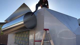 ENCLOSED TRAILER REBUILD NEW SIDING ONE PIECE ROOF INSULATED INTERIOR AND ADDED JACKS AT THE BACK [upl. by Arnon738]