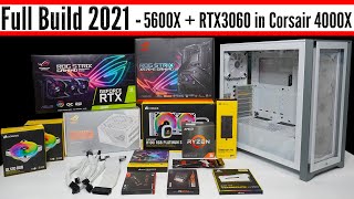 Building a PC in the Corsair 4000X 5600X  RTX 3060 [upl. by Nima54]