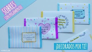 SOBRE DE PAPEL SIN PEGAMENTO ❤ IDEAS PARA DECORAR SOBRES PARA CARTAS [upl. by Swartz]