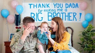 Toddler Surprises Daddy with Pregnancy Announcement Shocked [upl. by Kcirdla494]