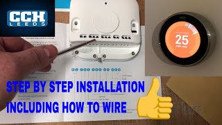 NEST LEARNING THERMOSTAT INSTALLATION  How To Wire [upl. by Johnstone]