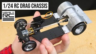 3D Printed 124 scale RC Drag Car Chassis Build Make It RC FFR SCD Assembly Tutorial [upl. by Dewees]