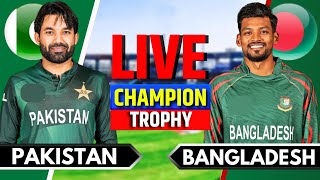 Pakistan vs Bangladesh Match 9  Live Cricket Match Today  PAK vs BAN  Champions Trophy  Preview [upl. by Warram]