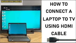 How to Connect Laptop Screen to TV Using HDMI Cable [upl. by Leunammi613]