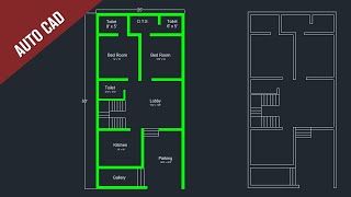 25 X 50 House Plan  Auto CAD  House Plan in AutoCAD  AutoCAD Civil Drawing [upl. by Nahtaneoj]