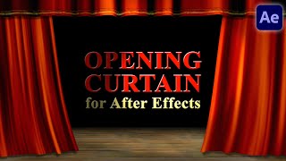 Realistic Opening Curtain amp Theater  After Effects [upl. by Arrimat]