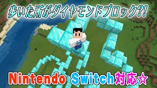 【茶番＋マイクラ統合版コマンド】コマンドで遊ぶ、歩いた所がダイヤモンドブロックになる⁉【任天堂スイッチ対応】【Minecraft】【コピペコマンド】 [upl. by Millburn]